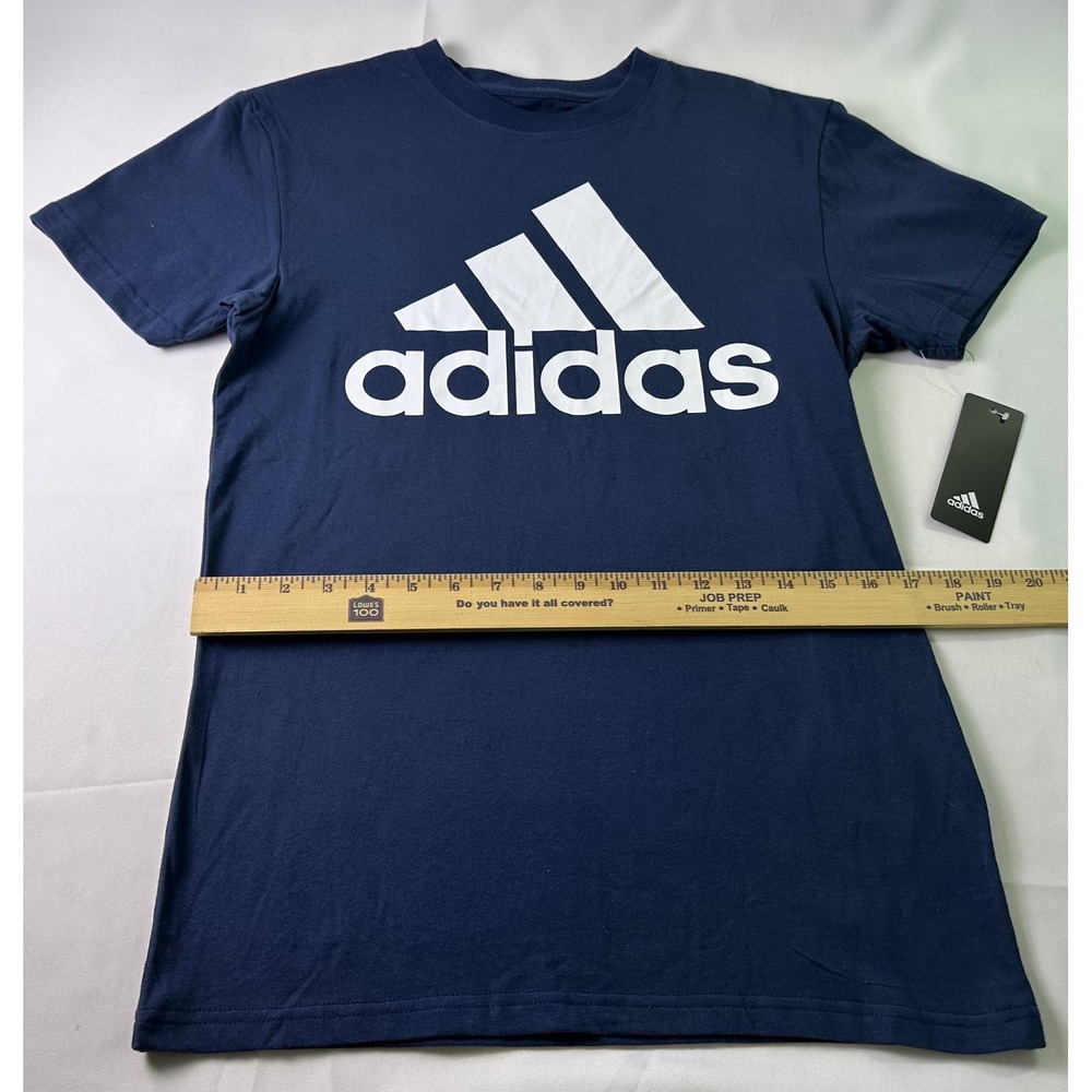 NWT Adidas Golf Logo Mens Small T-Shirt Crew Neck Navy Blue Short Sleeve Shirt‎ - Picture 6 of 9